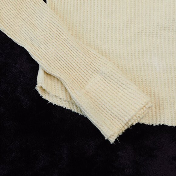 Free People One Colt Long Sleeve Henley | Waffle Thermal | Cream | VGUC | Large - Picture 3 of 8